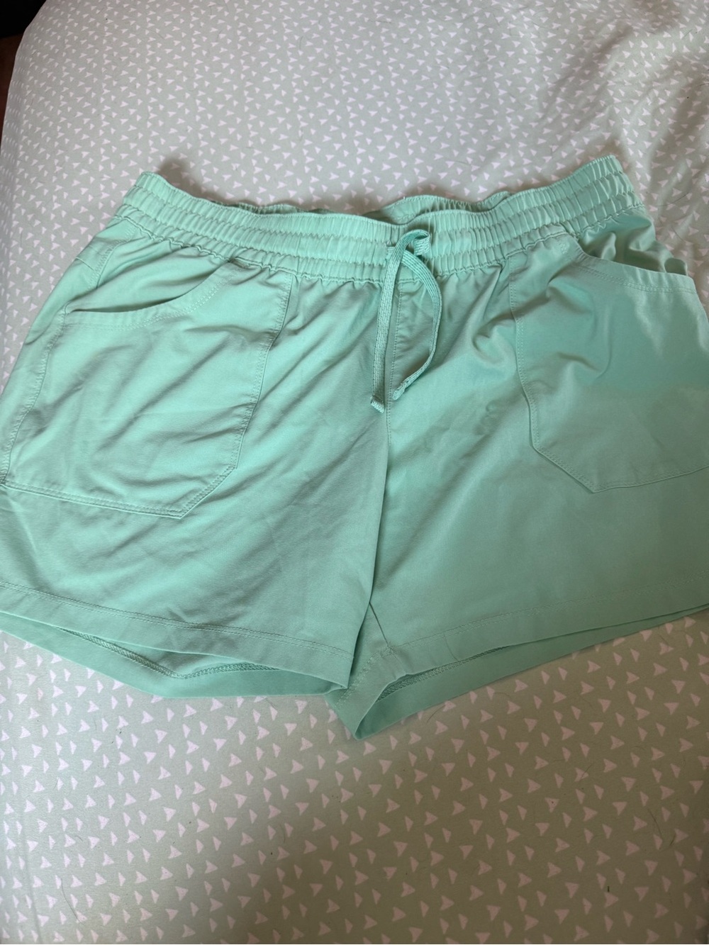 Women’s Mint Drawstring Athletic Shorts